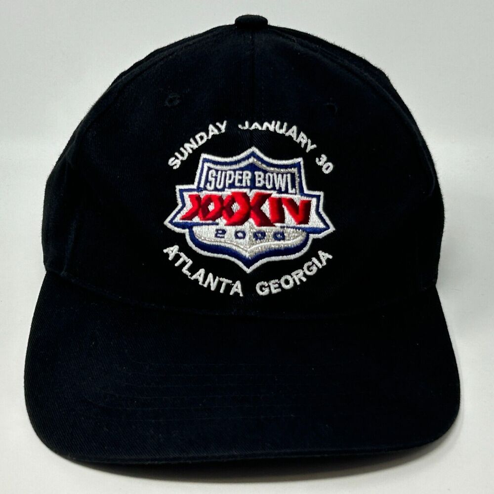 Vintage Y2Ks Super Bowl XXXIV Hat Baseball Cap Los Angeles Rams Black Snapback